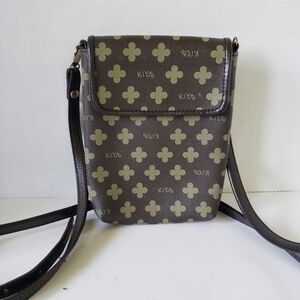 Kiyto Japanese Small Green/Brown Crossbody/Wallet.
